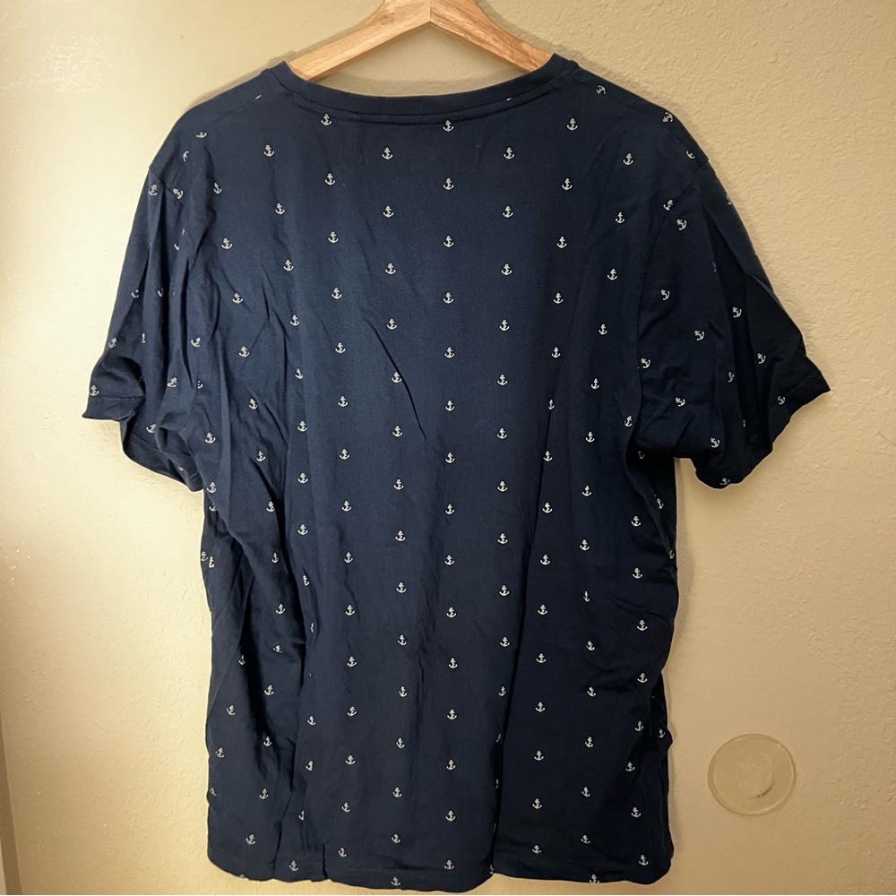 Denim & Flower V-Neck Blue T-Shirt EU Large - Picture 2 of 3